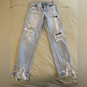 American Eagle Outfitters Light Blue Distressed Jeans